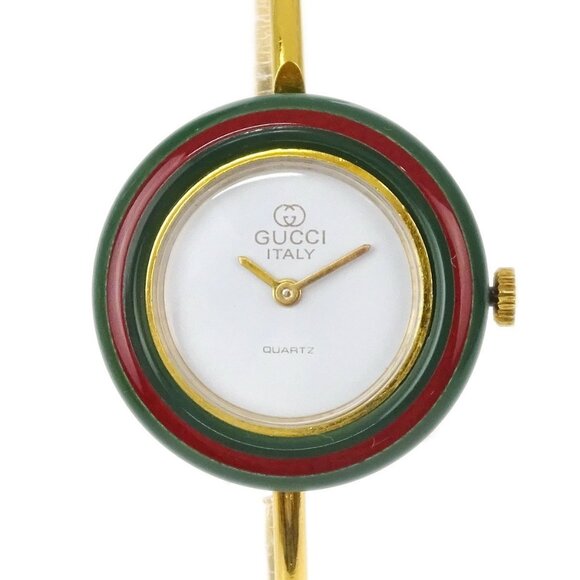 Gucci Change Bezel Chameleon Quartz Watch SS 186179 - Picture 1 of 7